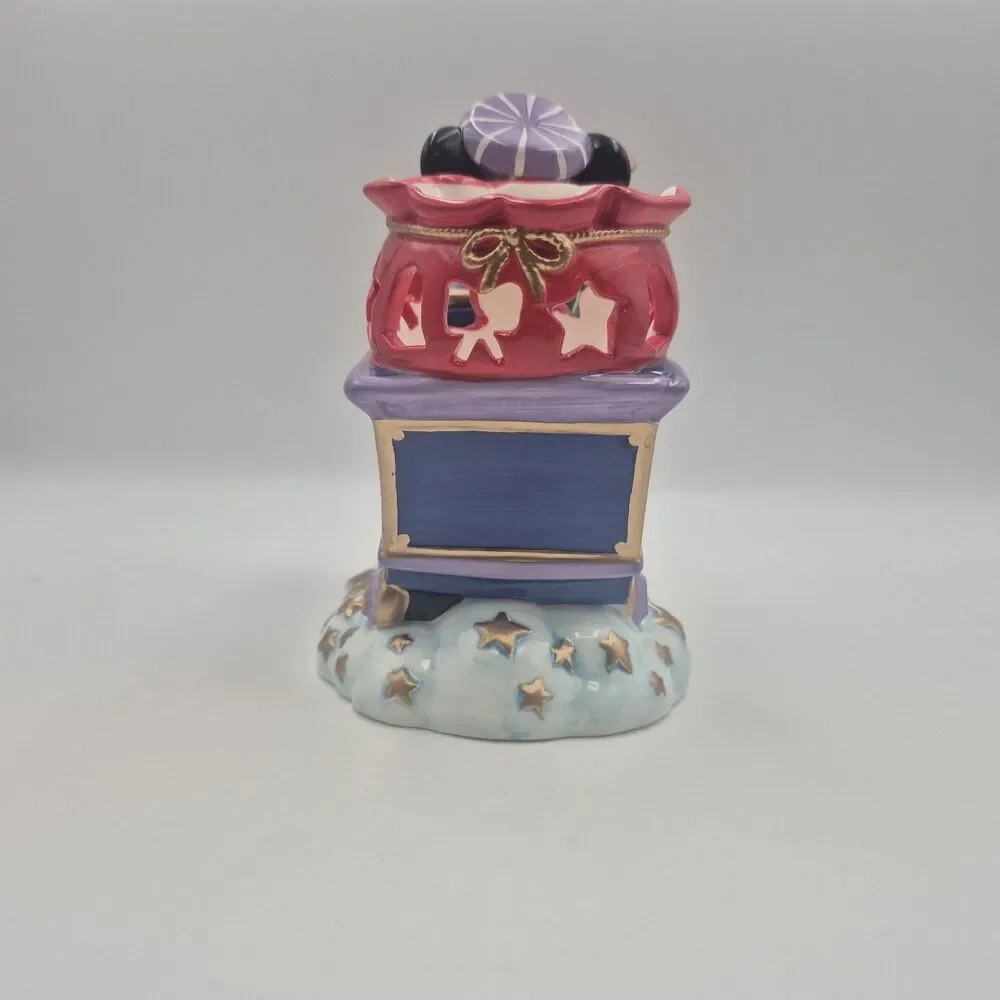 Disney Its a Small World Holiday 1994 Mickey Mouse Christmas Flyer candle holder